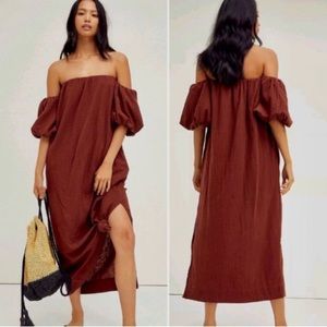 Free people off shoulder midi dress